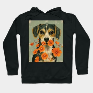 Beagle Flowers Photo Art Design For Dog Onwer Hoodie